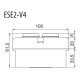 Двомодульний пост кнопки ETI 004771442 ESE2-V4 («START/STOP» зелений/червоний)