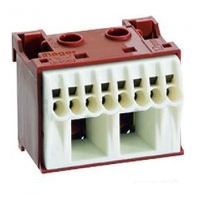 Блок фазних клем Hager KN10P 2x16мм2+8x4мм2