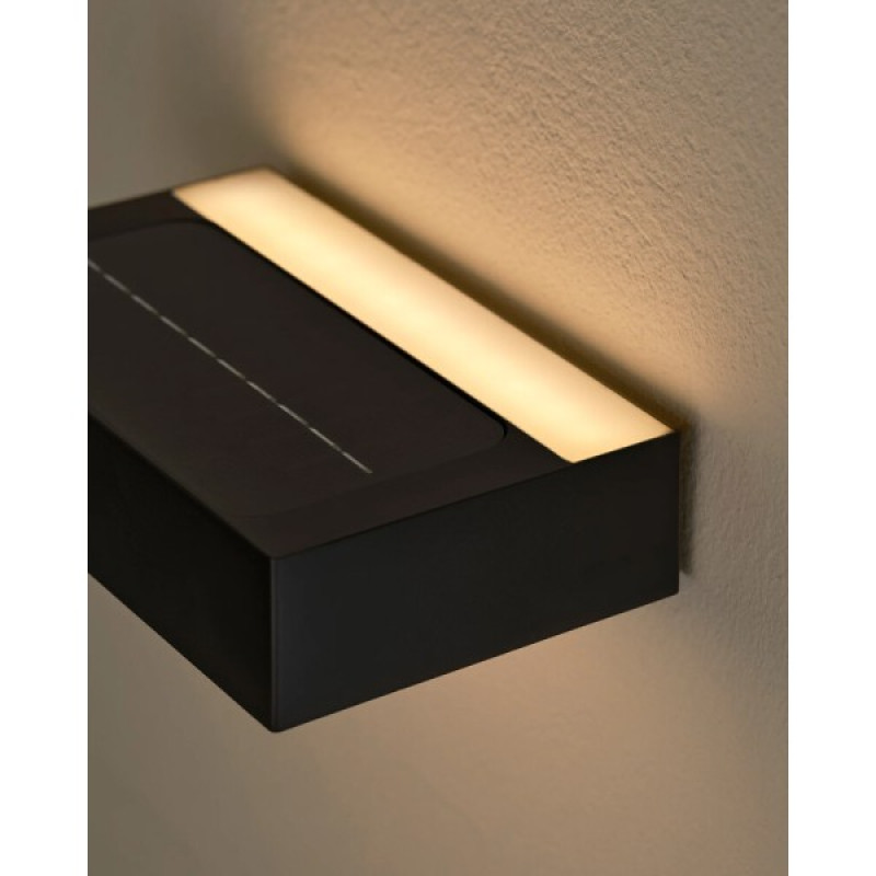Вуличний світильник на сонячній батареї Nordlux 2518341003 Monay LED 1x5W 3000K 200Lm IP44 чорний