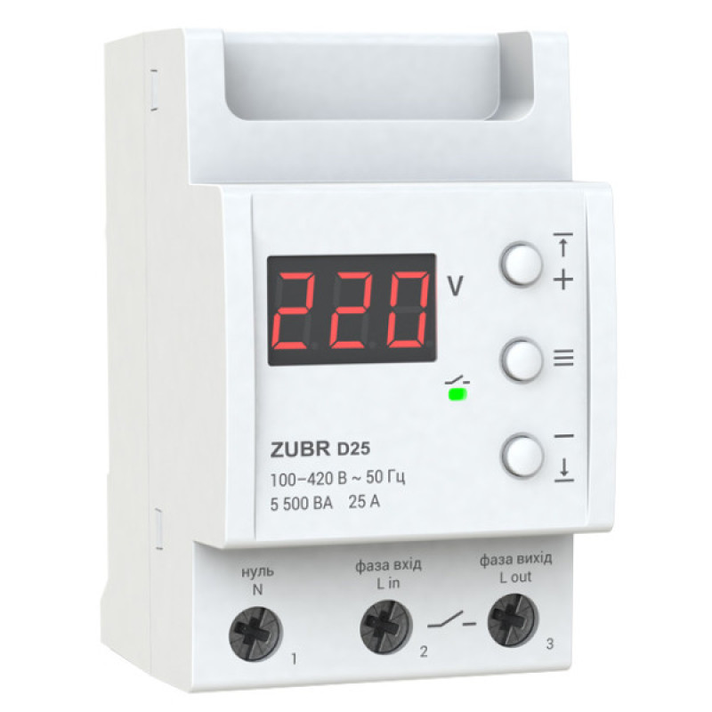 Реле напряжения ZUBR D25