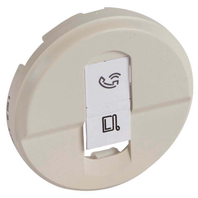 Панель розетки 1xRJ45 кат.6 (для UTP/FTP/SFTP) Legrand Celiane слоновая кость