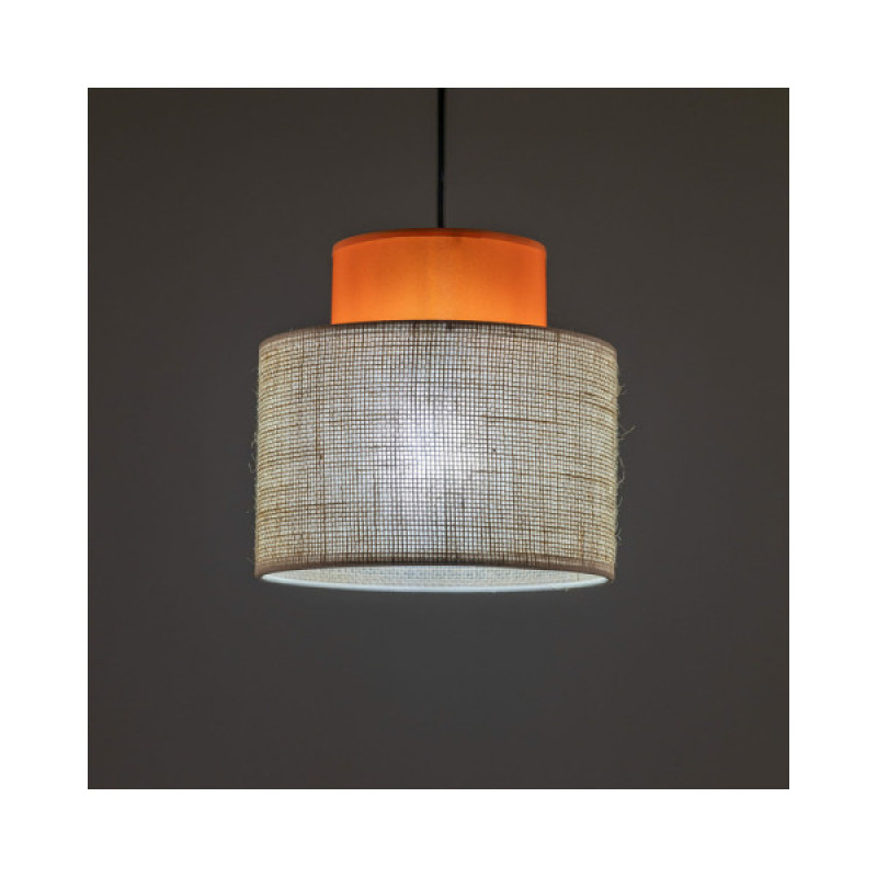 Підвісний світильник, люстра Tk Lighting 3255 Duo Juta E27 1x15W IP20 Бежевий
