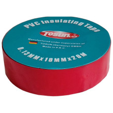 Ізоляційна стрічка TOSUNlux PVC 20м червона (6940151079842)