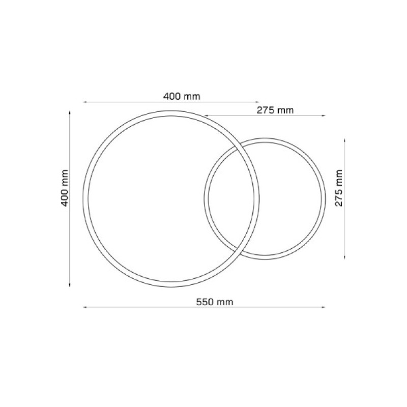 Люстра Goldlux 328458 Roman 2 Led 2x33W 4000K 2700Lm IP20 Белая