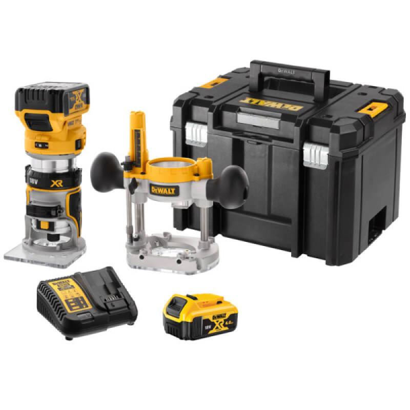 Бесщеточный аккумуляторный фрезер DeWALT DCW604P2 18В
