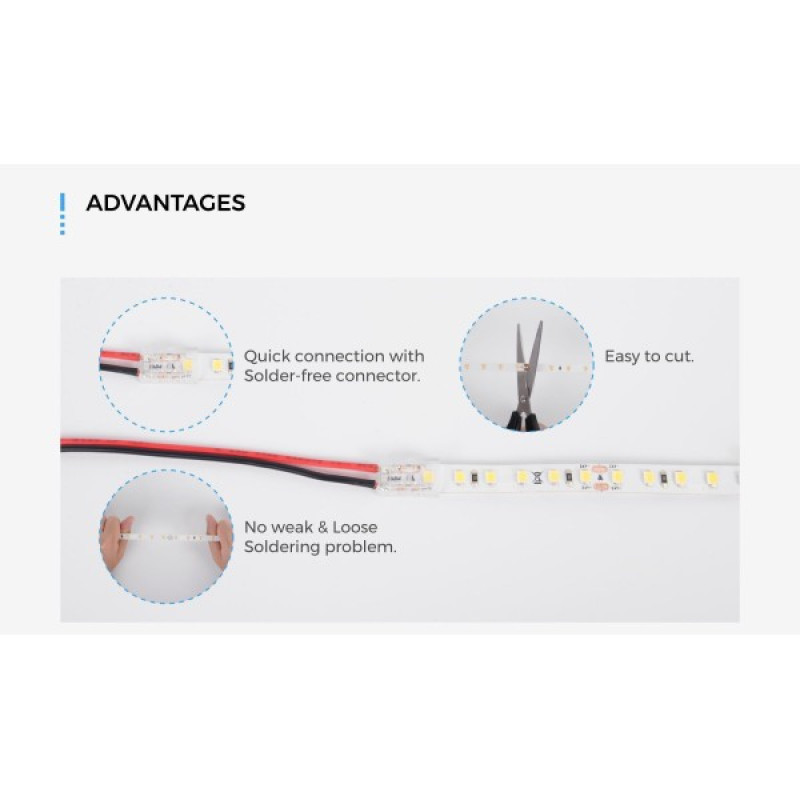 LED лента COLORS 120-2835-24V-IP33 9.6W 960Lm 3000K 50м (DJ120-24V-8mm-WW_50м)