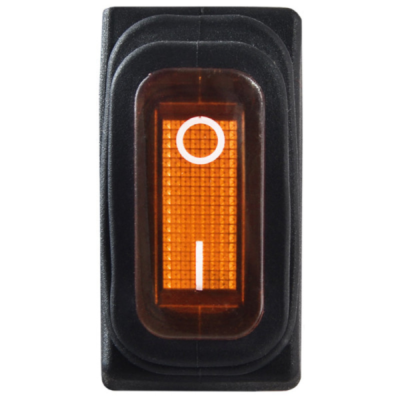 Перемикач Аско-Укрем KCD3-101NW YL/B (0-I) IP54 з підсвічуванням жовтий (A0140040037)