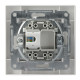 Розетка компьютерная одинарная RJ45 кат.5е UTP белая Asfora, EPH4300121