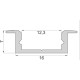 LED-профиль врезной анодированный, 2 метра (ЛПВ7_2)