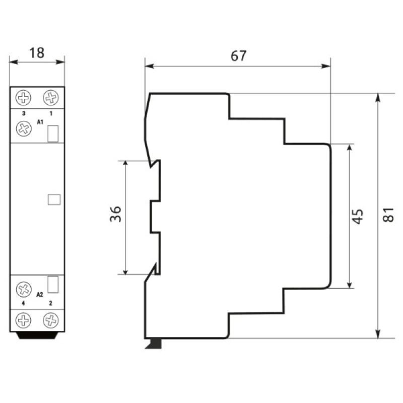 Магнітний пускач Promfactor MCF3 16A 2NC 230В (MCF31602230)