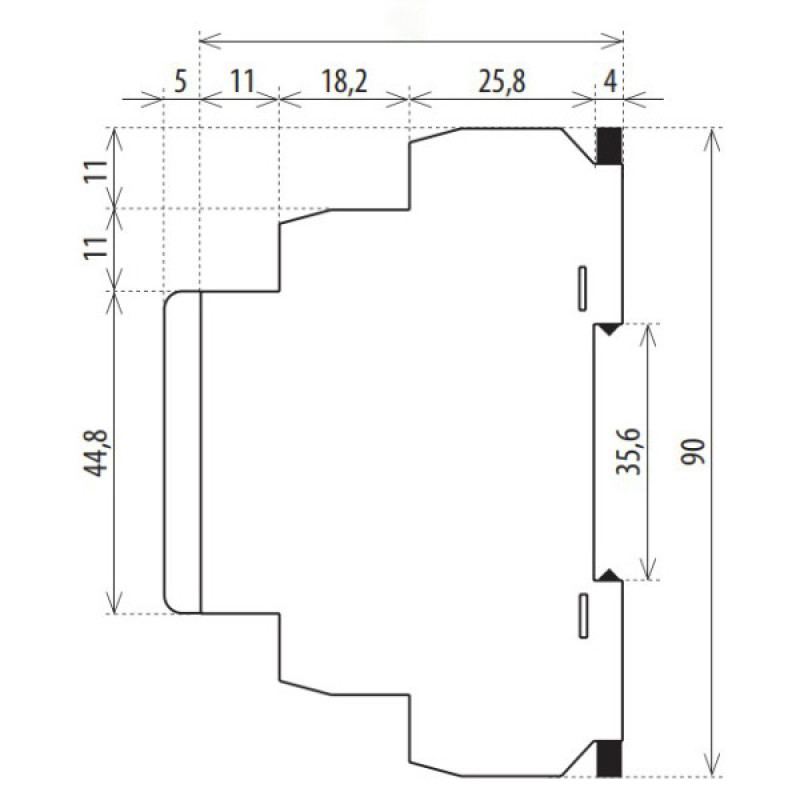 Термореле ETI 002471801 TER-3 А (-30...+10) 24-240 AC/DC (1x16A AC1)
