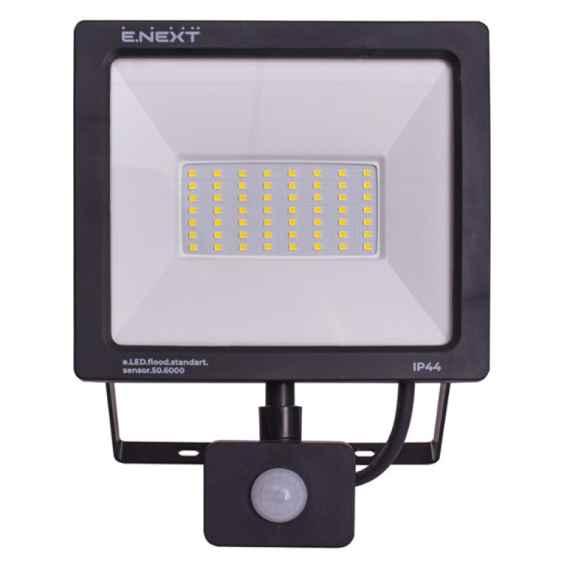 Светодиодный прожектор E.Next e.LED.flood.stand.sensor.50.6000 50Вт 6000К с датчиком движения