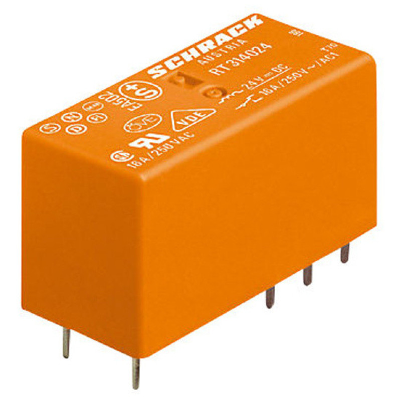 Силовое реле Schrack RT314024 24B DC 16А