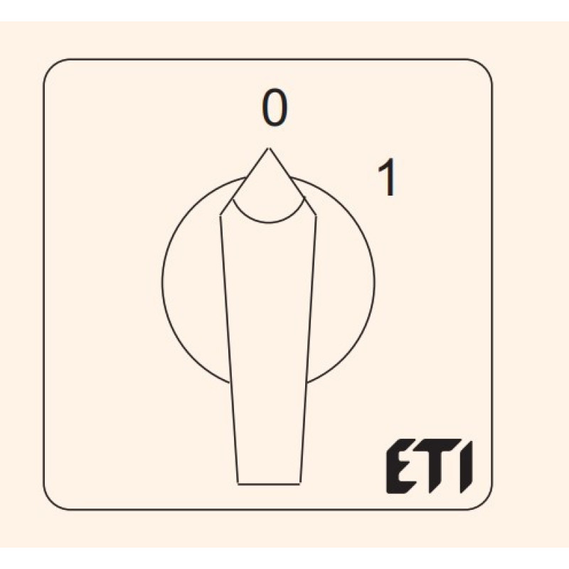 Кулачковий перемикач ETI 004773060 CS 80 90 U LK (1p "0-1" 80A)