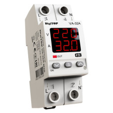 Реле напряжения DigiTOP VA-32A M2R (красный индикатор)