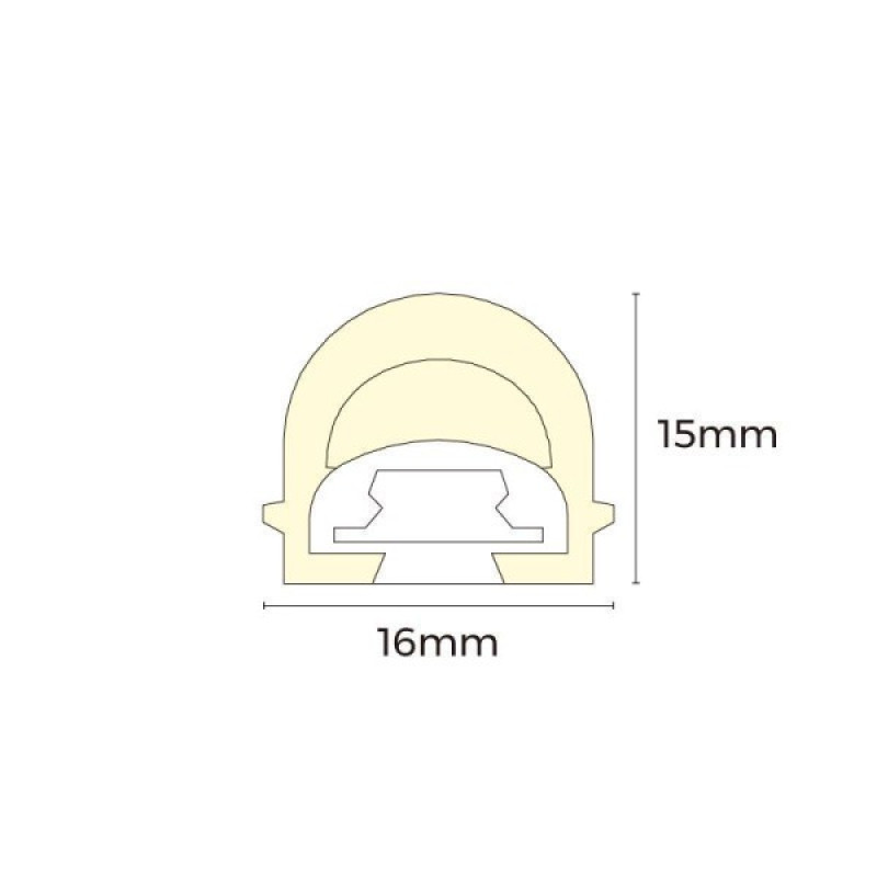 Термостойкий гибкий неон COLORS Sauna 24V IP67 5W 360Lm 2700K 5м (ANT1615-SW)