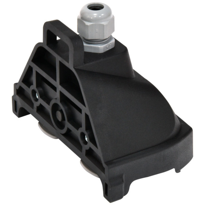 Розетка кабельна 2-місна ETI ERS-2CM 2Р+РЕ Schuko каучук IP44 чорна