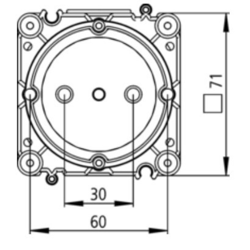 Підрозетник Spelsberg U 71 K DVD-3 (71х71х81мм)