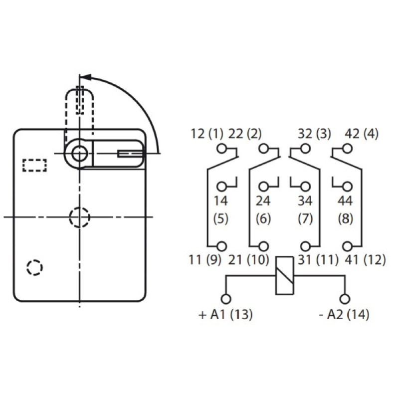 Електромеханічне реле ETI 002473006 ERM4-024DC 4p