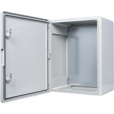 Ударостійкий корпус з АБС-пластику Аско-Укрем UBox 400x500x240мм (непрозорі дверцята)