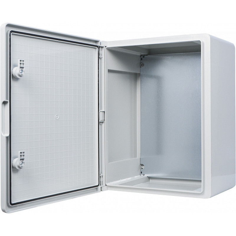 Ударостійкий корпус з АБС-пластику Аско-Укрем UBox 400x500x240мм (непрозорі дверцята)