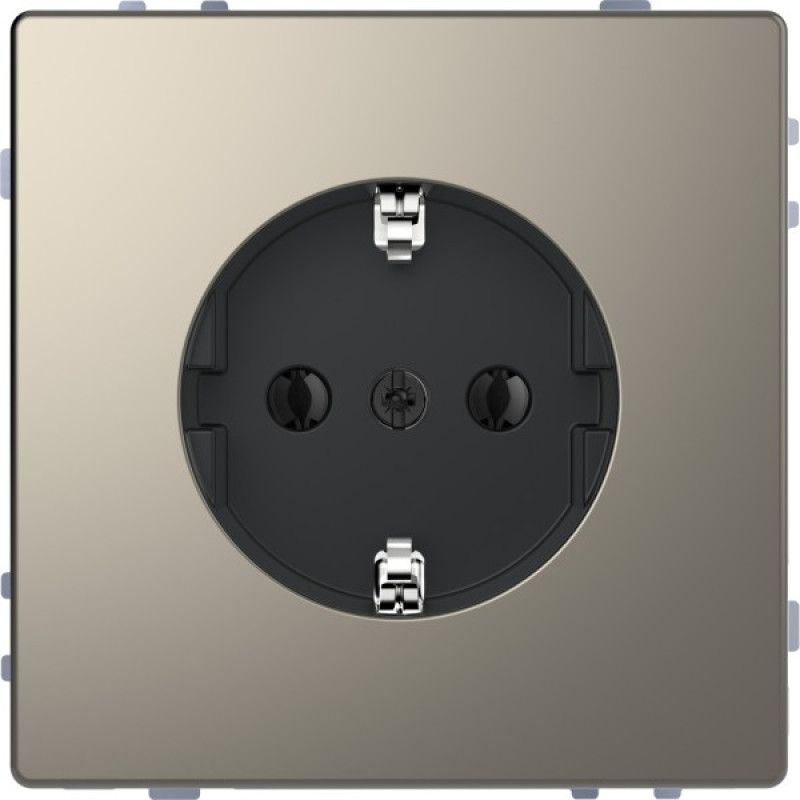 Розетка з з/к Schneider Electric D-Life MTN2301-6050 нікель