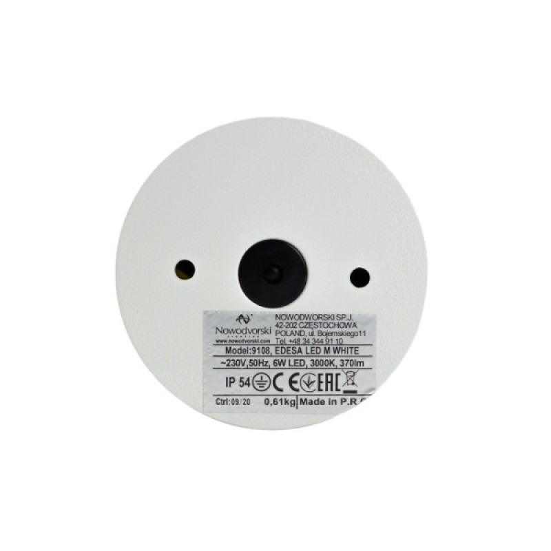 Уличный светильник Nowodvorski 9108 Edesa LED 1x7W 3000K 530Lm IP54 белый