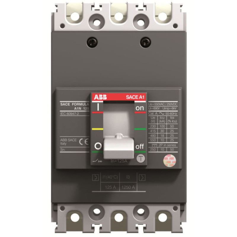 Автоматический выключатель ABB Formula A1B 125 TMF 25-400 3p FF