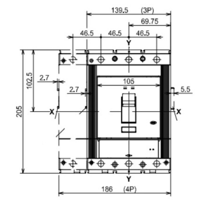 Автоматический выключатель ABB Tmax T5N 630 (1SDA054396R1)