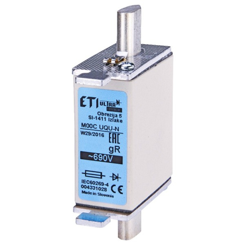 Запобіжник ETI 004331028 M000UQU-N/100A/690V gR (50kA)