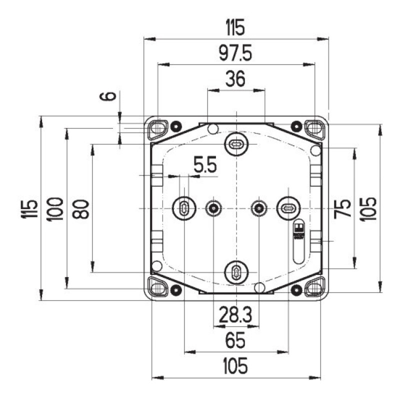 Клеммная коробка Spelsberg WK 100-10² (клемма 5х10мм²) (sp41040601) IP54 с клеммником