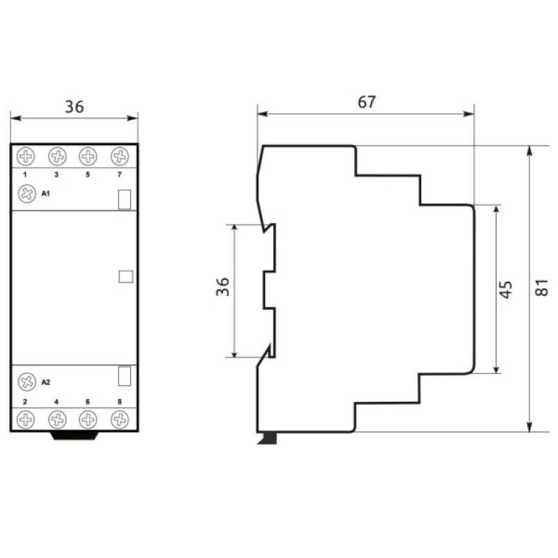 Магнітний пускач Promfactor MCF3 20A 4NO 230В (MCF32040230)