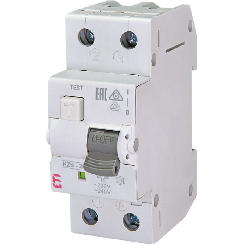 Дифференциальный автомат ETI 002173105 KZS-2M B 20/0.03 тип AC (10kA)