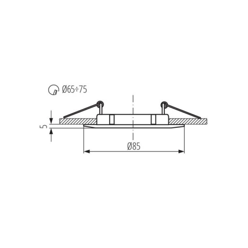 Точковий світильник Kanlux 2580 Luto GU5.3 1x10W IP20 білий