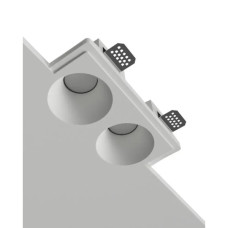 Гипсовый точечный врезной светильник Oledim 7771536 TS8 GYPSUM GU10 2x10W IP20 белый