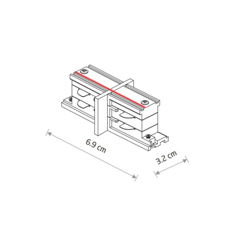 З'єднувач лінійний Nowodvorski 8085 CTLS Straight Connector Mini IP20 білий