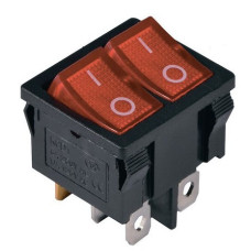 Переключатель TNSy KCD1-6-2101N R+R/B с подсветкой красный (TNSy5500734)