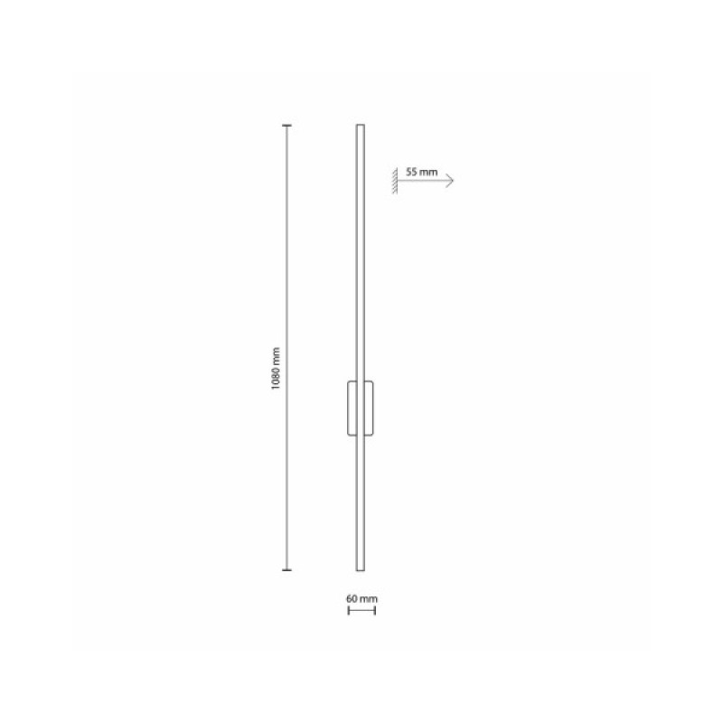 Бра, настенный светильник Tk Lighting 18074 Flash Led 1x24W 4000K-4500K 1200Lm IP20 Bk
