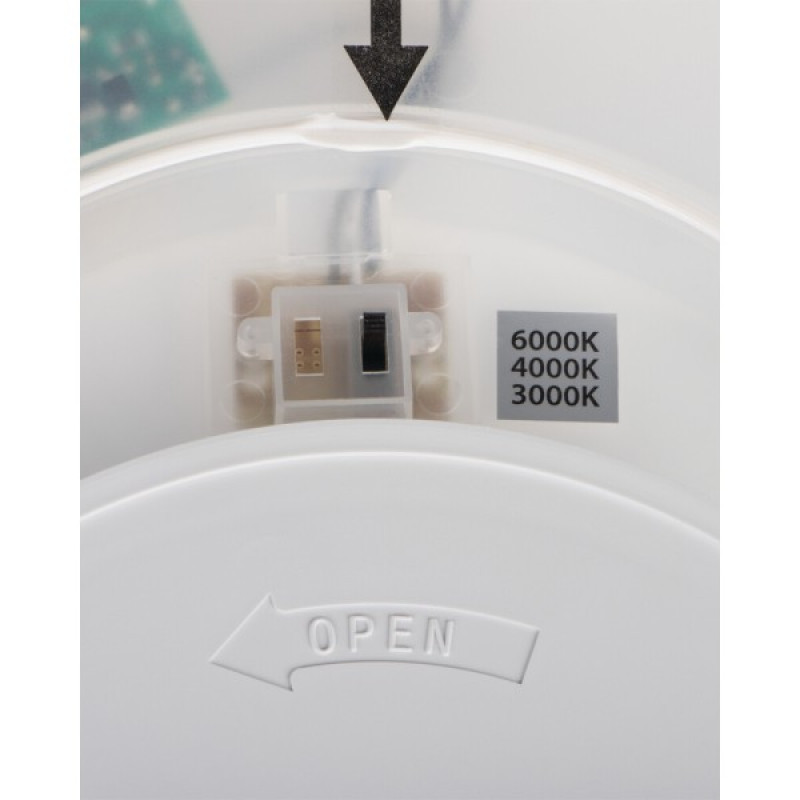 Потолочный светильник Kanlux 31515 Azpo LED 1x18.5W 3000K/4000K/6000K 1800Lm IP54 черный