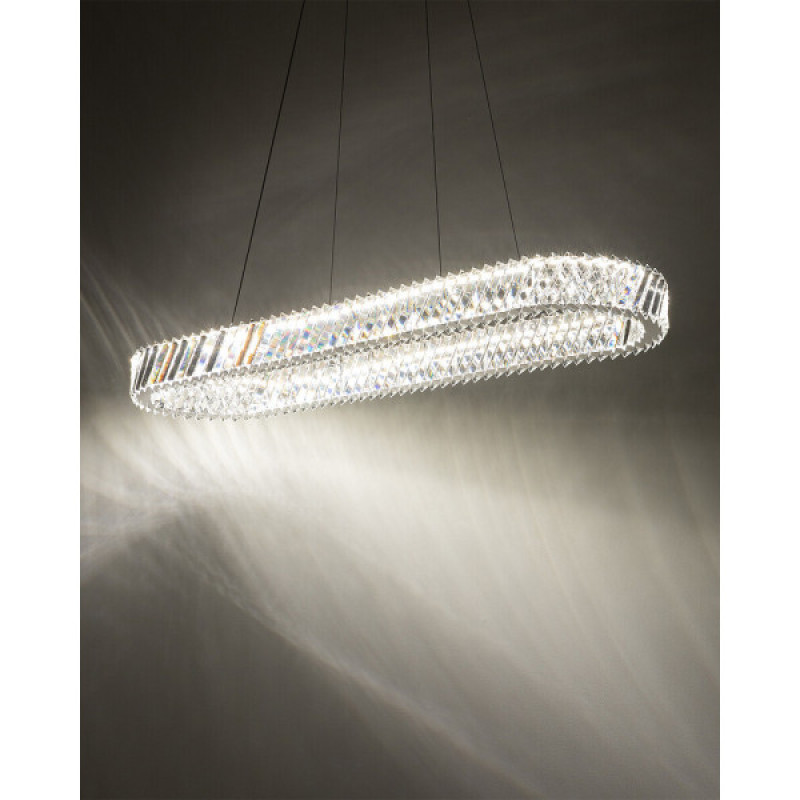 Подвесной светильник, люстра Nowodvorski 11707 Luxora Oval LED 1x40W 3000K 3600Lm IP20 хром