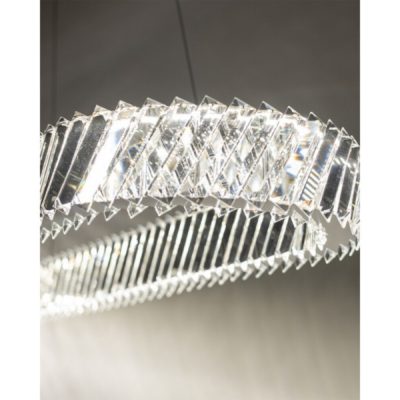 Подвесной светильник, люстра Nowodvorski 11707 Luxora Oval LED 1x40W 3000K 3600Lm IP20 хром