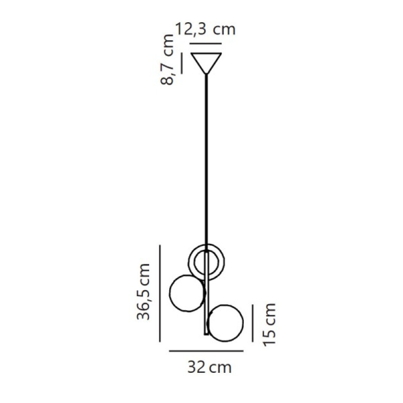 Подвесной светильник, люстра Nordlux 48603003 Lilly E14 3x40W IP20 черный
