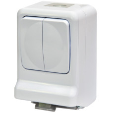 Розетка с выключателем ETI PRV-2 2Р+РЕ IP 44 10/16A 250В