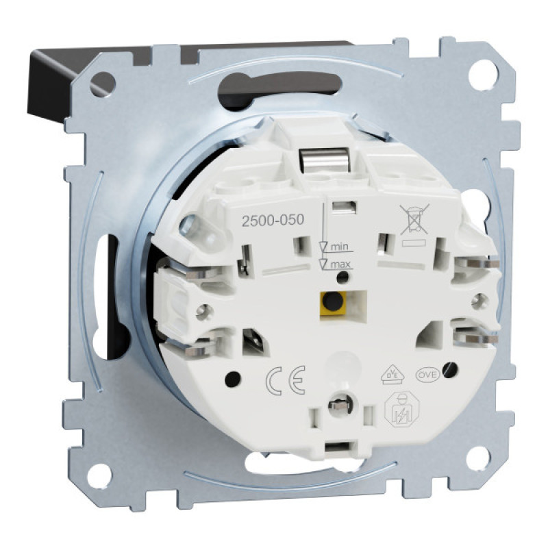Механизм розетки SCHUKO с крышкой и защитными шторками Merten System M, MEG2310-0403 (черный матовый)