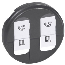Накладка 2хRJ45 розетки Legrand Celiane (067952) (графит)
