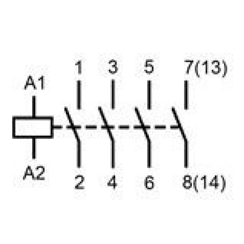 Модульный контактор Schrack BZ326443 24В AC 4НО 40А