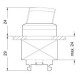 Трехпозиционный переключатель Schrack MSK010305R 2х50° с фиксацией (черный)