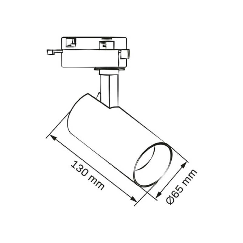 Трековий світильник Goldlux 329066 Shark LED 1x20W 4000K 1700Lm IP20 чорний