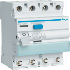 Устройство защитного отключения Hager CDS425D QC 4P 25A 30мА А