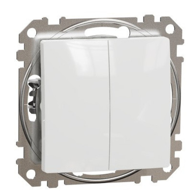 Двоклавішний вимикач Schneider Electric Sedna Design & Elements білий SDD111105